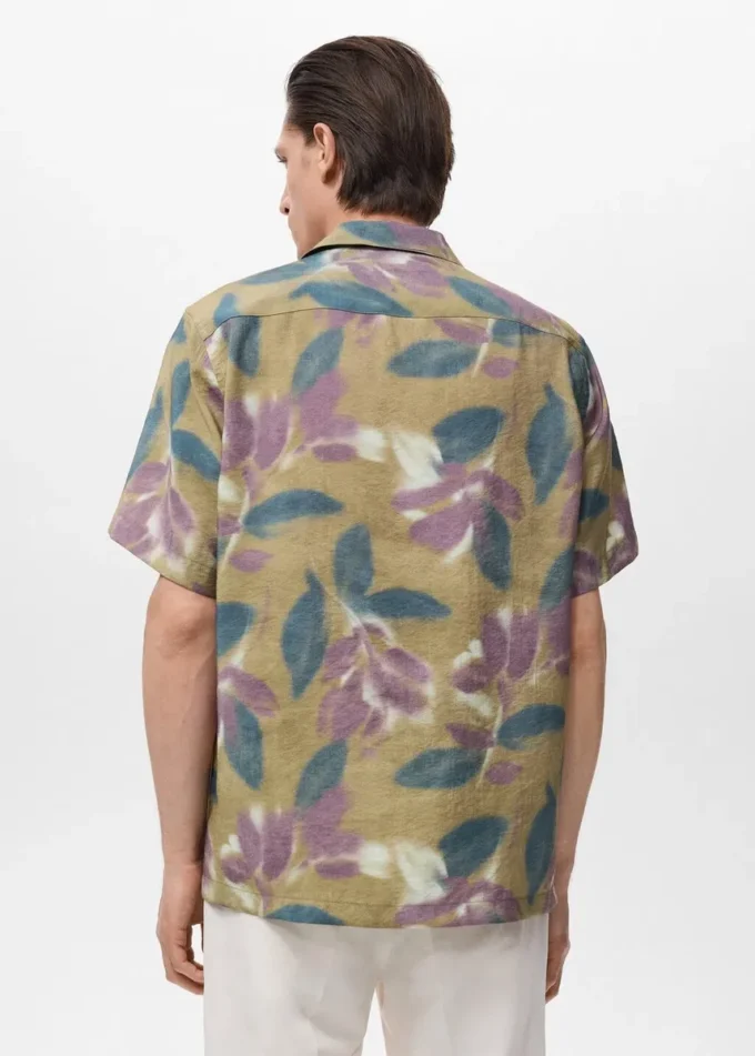 Chemise imprimée à manches courtes