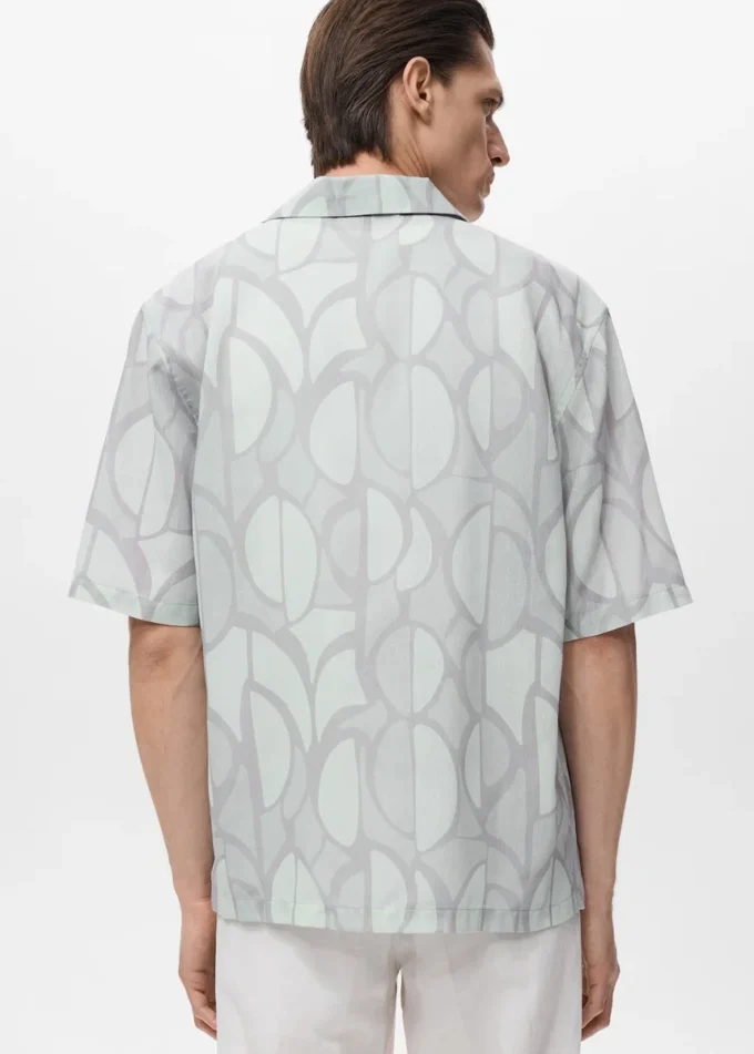 Chemise imprimée à manches courtes