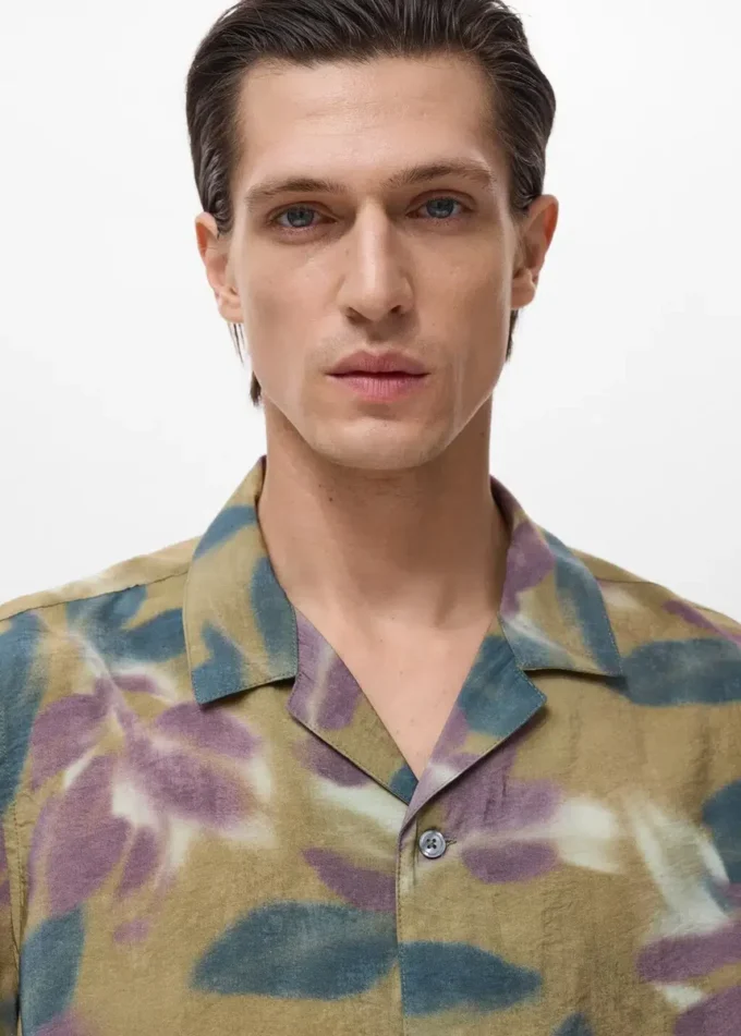 Chemise imprimée à manches courtes
