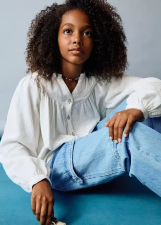 Chemise à manches bouffantes
