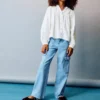 Jean cargo coupe droite