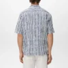 Chemise à manches courtes en coton rayé Chemise à manches courtes en coton rayé