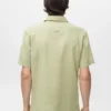 Chemise à manches courtes en lin mélangé