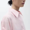 Chemise à manches courtes en lin mélangé Chemise à manches courtes en lin mélangé