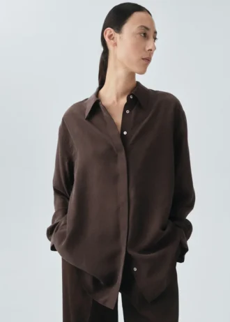 Chemise oversize 100 % soie