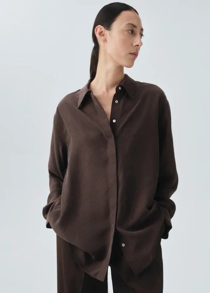Chemise oversize 100 % soie