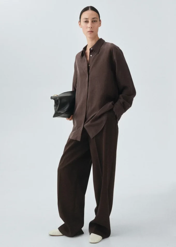 Chemise oversize 100 % soie