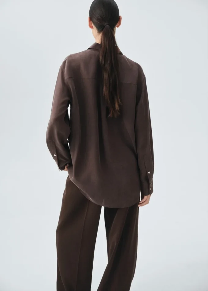 Chemise oversize 100 % soie