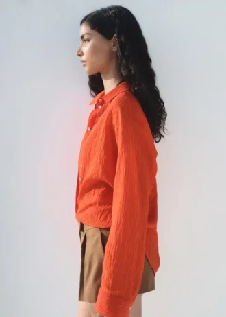 Chemise oversize à effet froissé