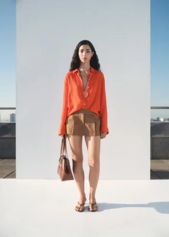 Chemise oversize à effet froissé
