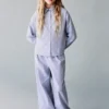 Pantalon rayé en coton