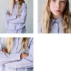 Chemise oversize en coton rayé