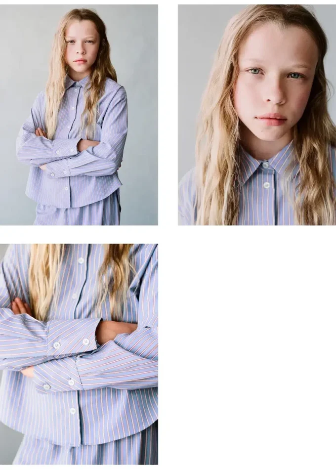 Chemise oversize en coton rayé