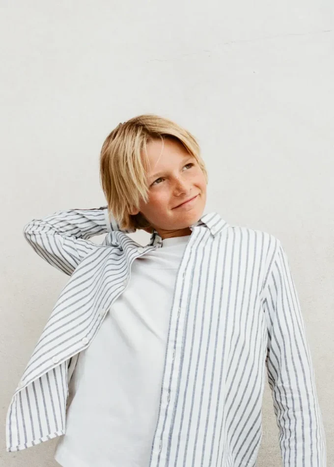 Chemise Oxford rayée