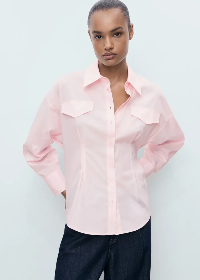 Chemise à plis et poches Chemise à plis et poches