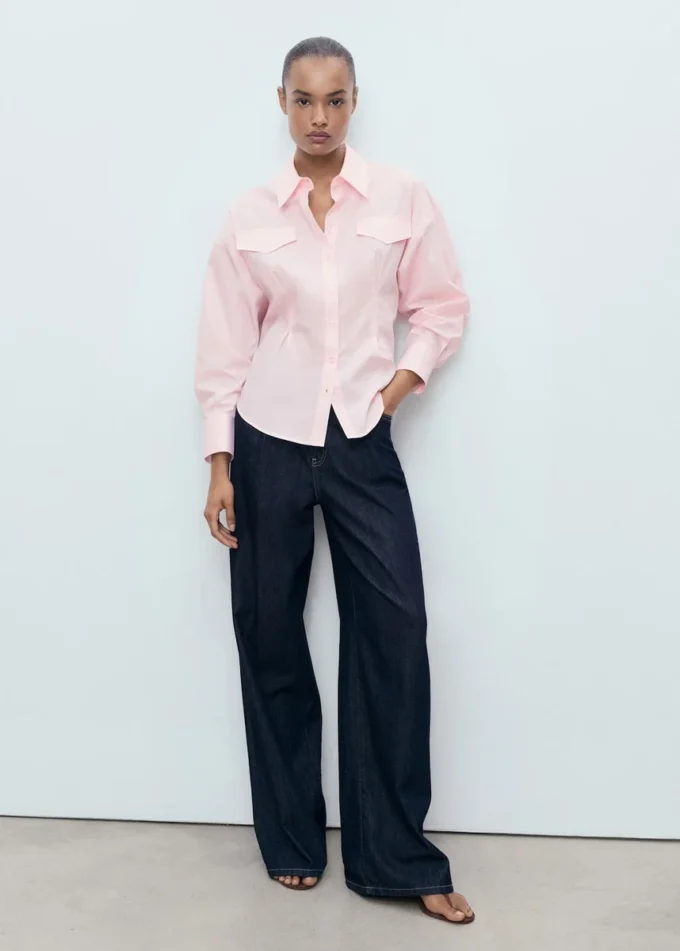 Chemise à plis et poches Chemise à plis et poches