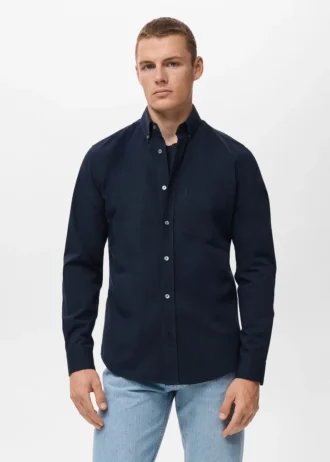 Chemise à poche, coupe classique, 100 % coton