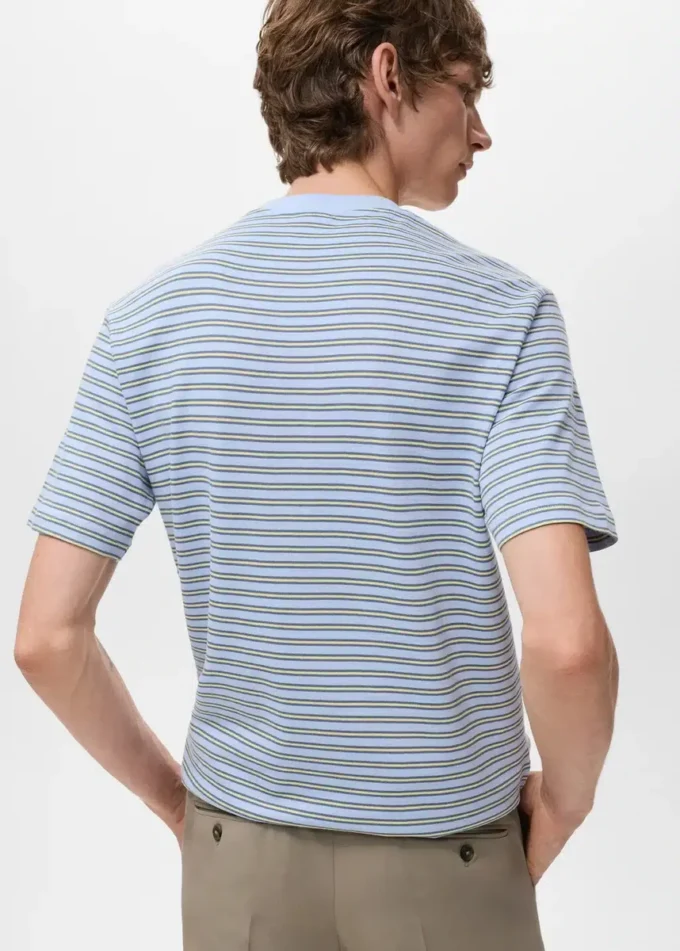 Chemise rayée 100 % coton à coupe régulière