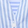 Chemise rayée avec détails plissés