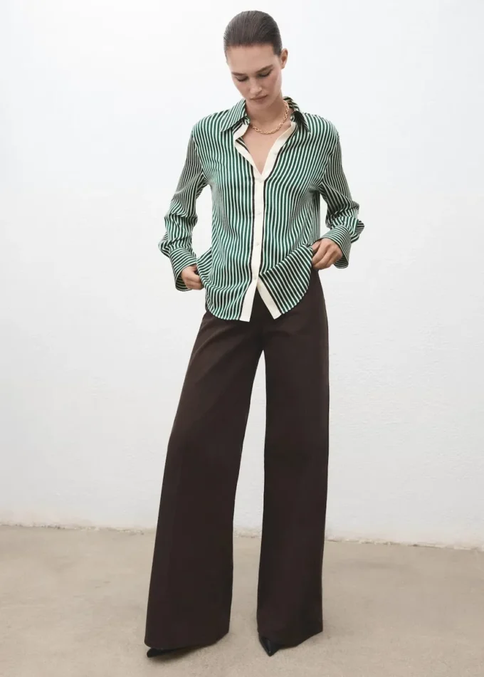 Chemise rayée combinée