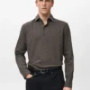 Chemise rayée coupe droite 100 % coton