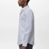 Chemise rayée en coton infroissable à coupe classique