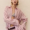 Chemise rayée en ramie