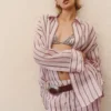 Chemise rayée en ramie