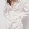 Chemise rayée semi-transparente
