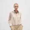 Chemise rayée semi-transparente