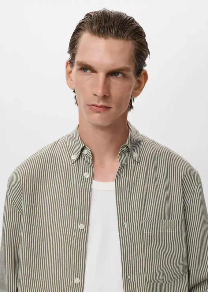 Chemise à rayures coupe classique