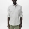 Chemise à rayures texturée, coupe classique