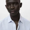 Chemise à rayures texturée, coupe classique