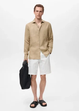 Chemise slim 100 % lin