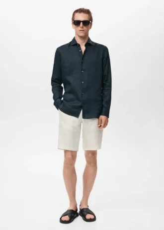 Chemise slim 100 % lin