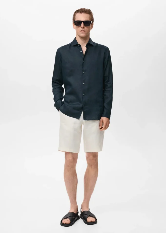 Chemise slim 100 % lin Chemise slim 100 % lin
