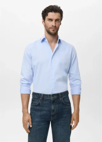 Chemise slim en coton