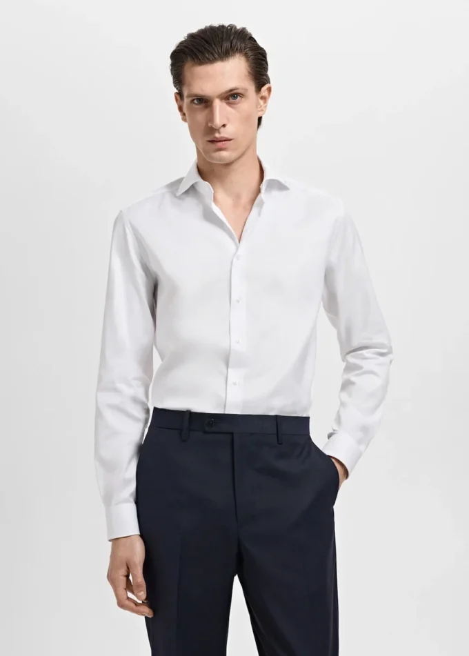 Chemise slim en coton