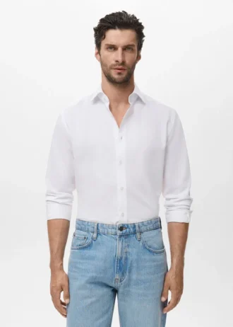 Chemise slim en coton