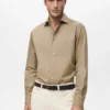 Chemise slim en coton lyocell