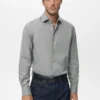 Chemise slim en coton lyocell