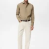 Chemise slim en coton lyocell