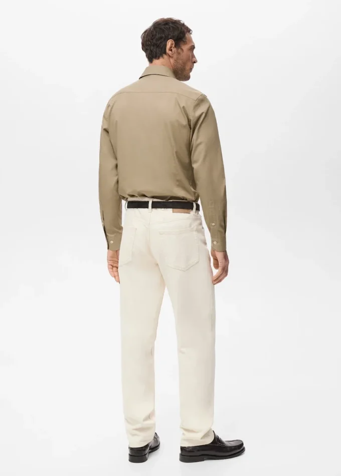 Chemise slim en coton lyocell