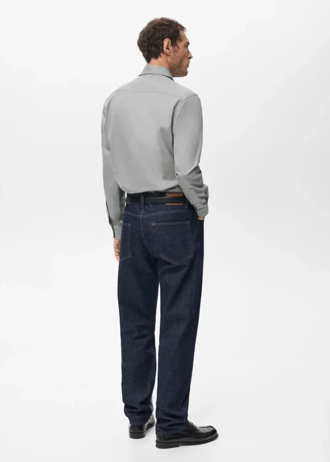 Chemise slim en coton lyocell