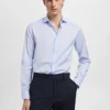 Chemise slim en twill à micro-imprimé