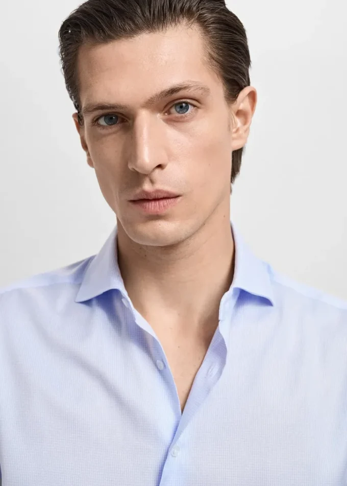 Chemise slim en twill à micro-imprimé