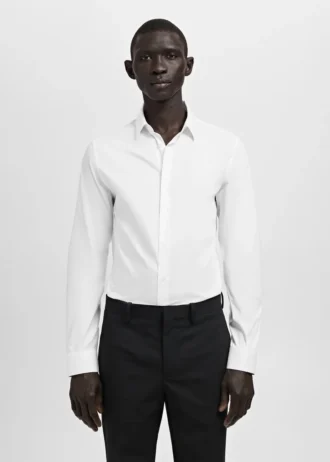 Chemise slim fit en coton