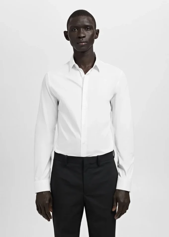 Chemise slim fit en coton