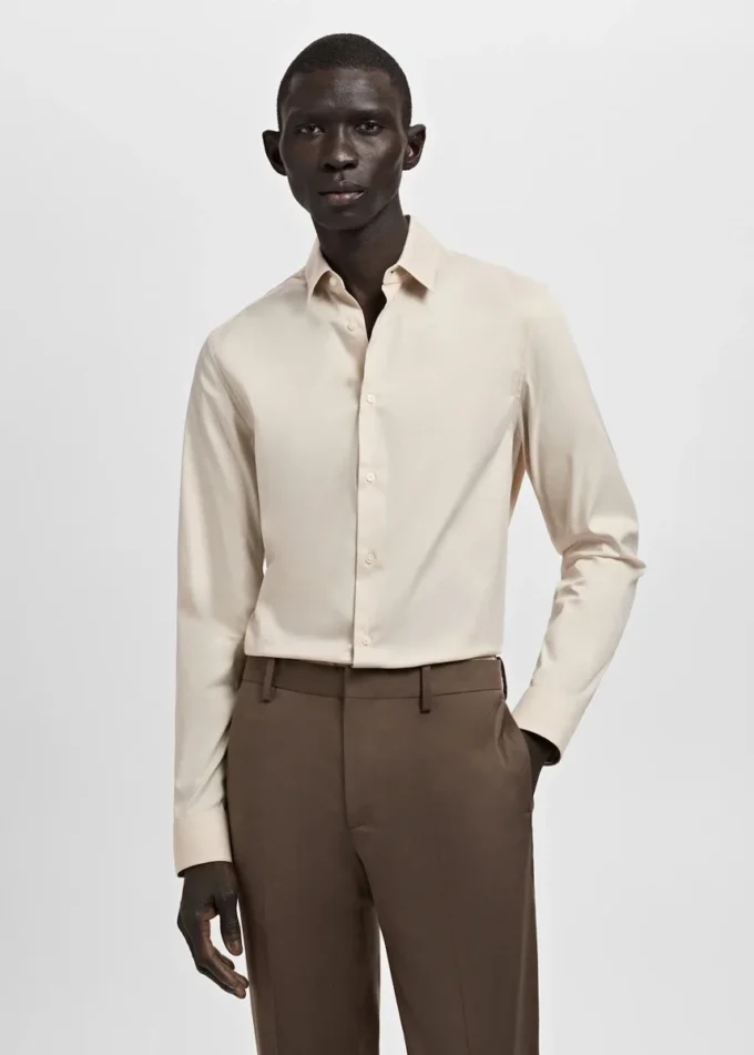 Chemise slim fit en coton