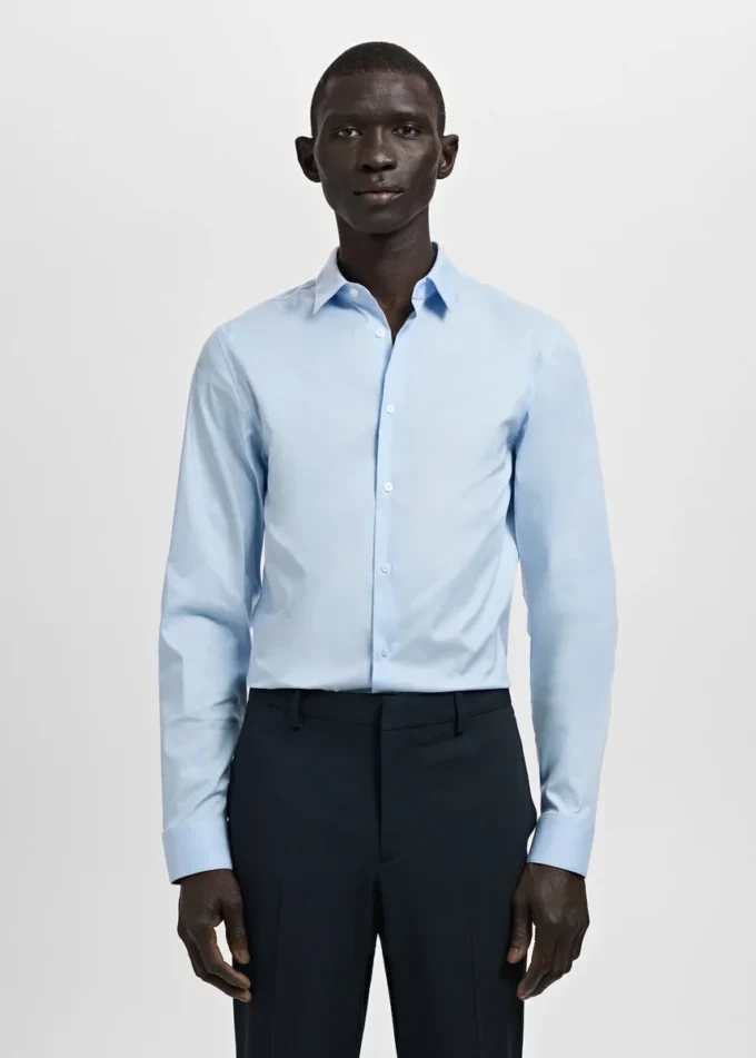 Chemise slim fit en coton